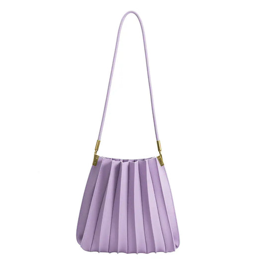 Carrie Pleated Vegan Leather Bag