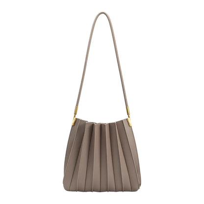 Carrie Pleated Vegan Leather Bag