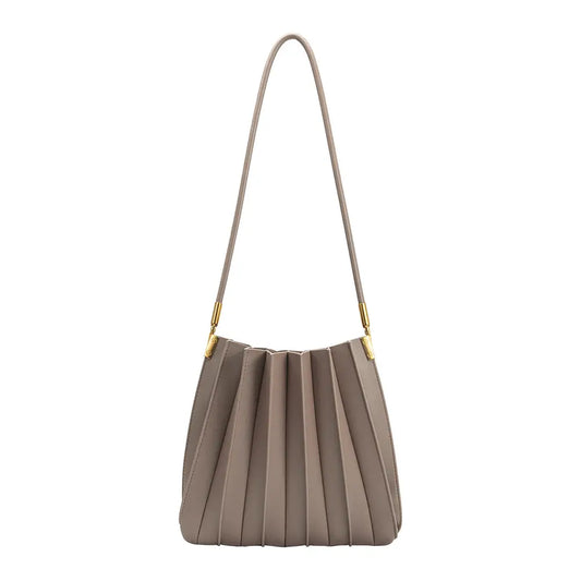 Carrie Pleated Vegan Leather Bag