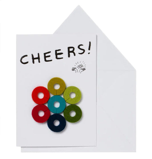 "Cheers" Wine Marker Note Card