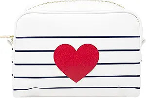 Draper James Striped Heart Pouch
