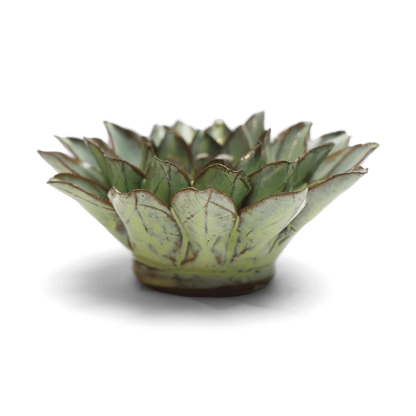 Green Aster Japan Ceramic Flower