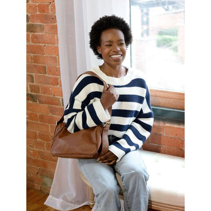 "Morgan" Buckle Shoulder Bag