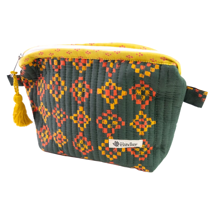 Handker Quilted Zipper Pouch