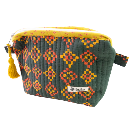 Handker Quilted Zipper Pouch
