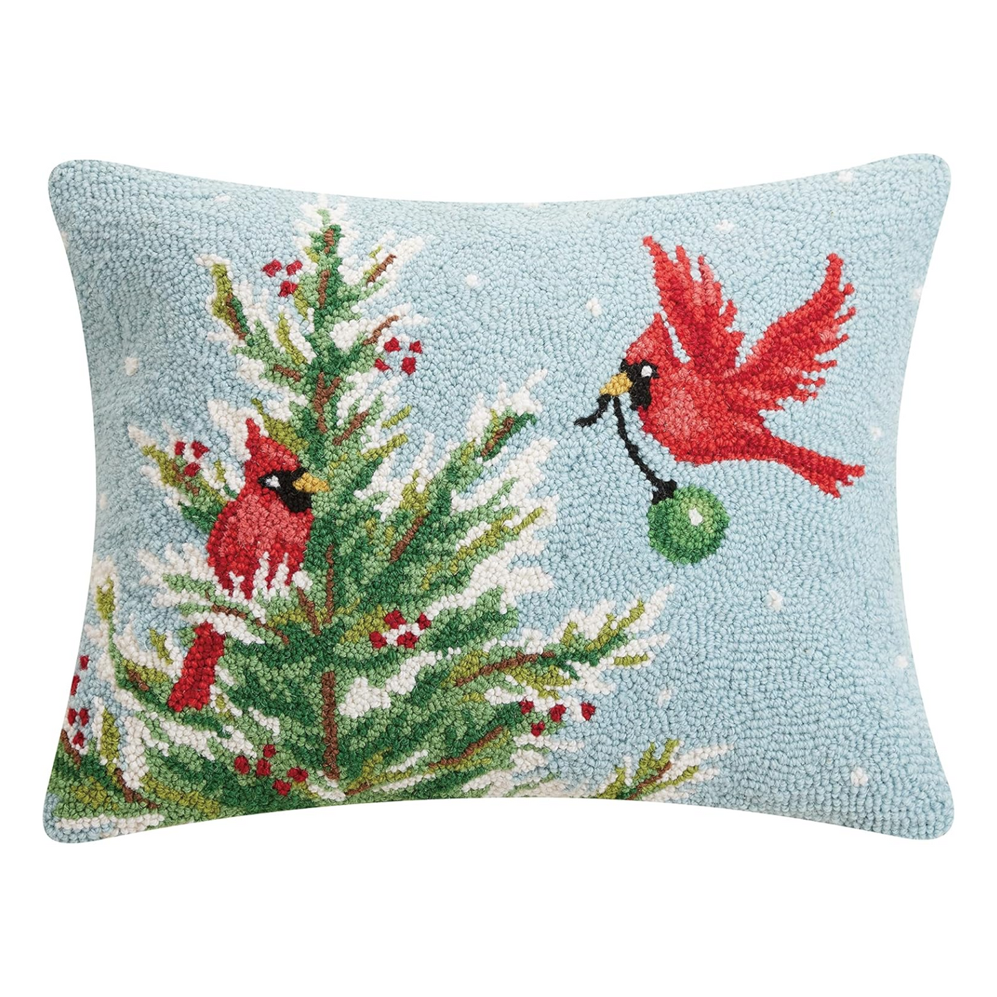 Cardinals Tree And Ornament Hook Pillow