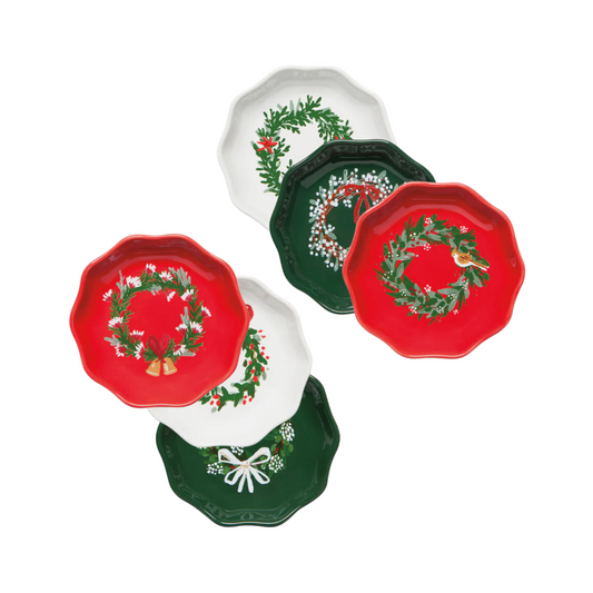 Wreaths Pinch Bowls - Set of 6