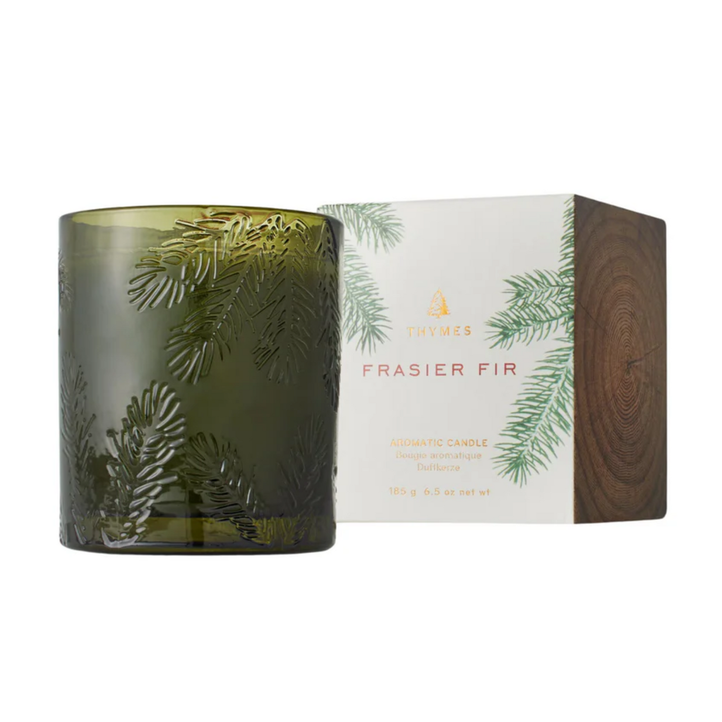 Frasier Fir Molded Green Glass Candle