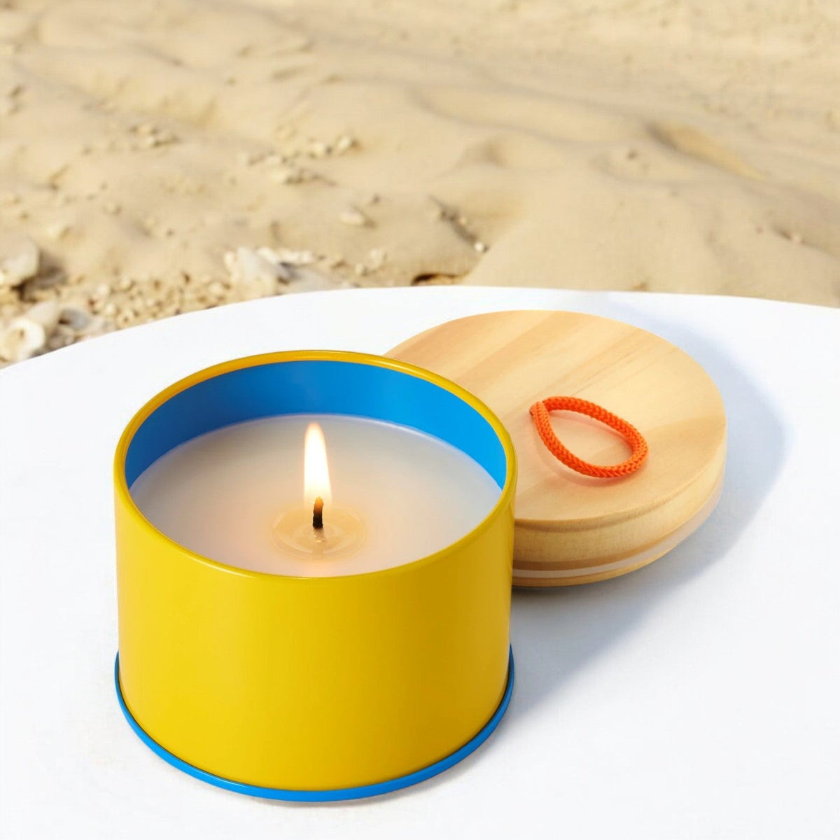 Colorblock Tin Candle: