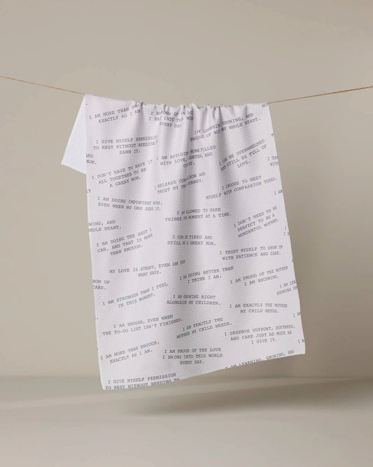 Reminders for Mom Tea Towel by Geometry