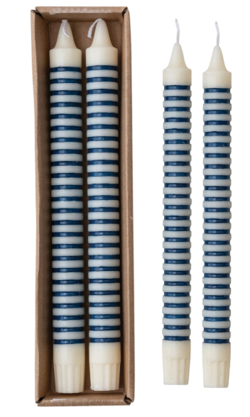 Striped Taper Candles