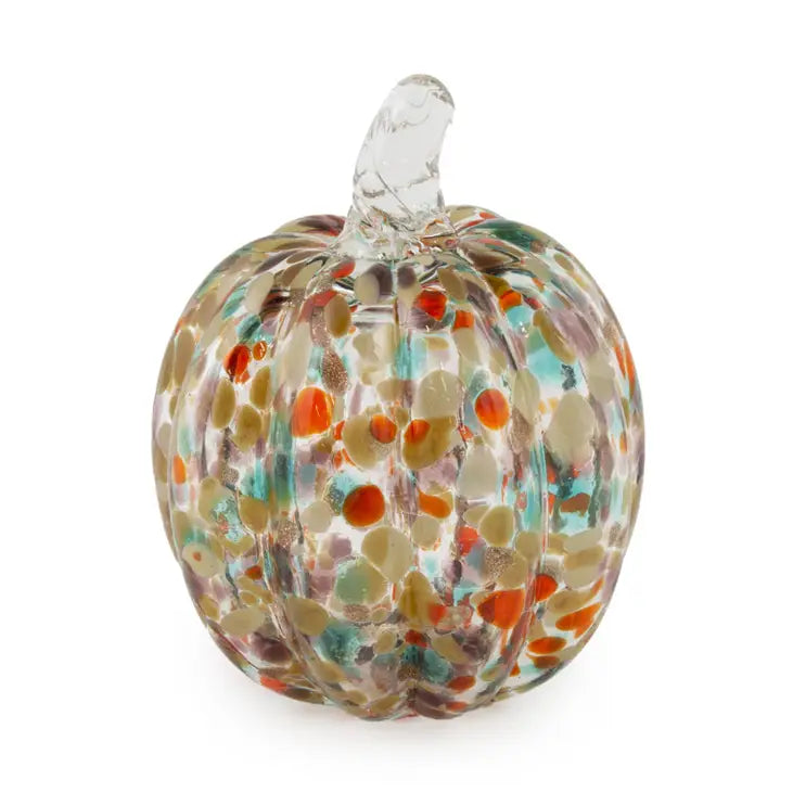 4" Confetti Glass Pumpkin