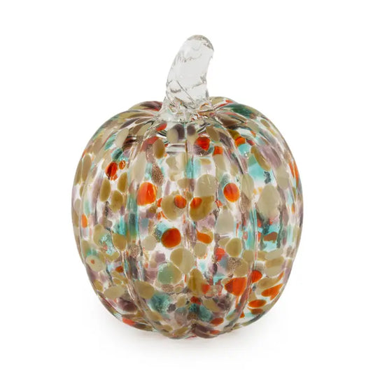 4" Confetti Glass Pumpkin