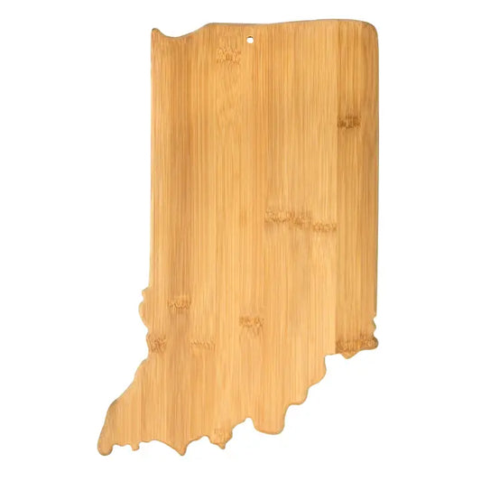 Indiana State-Shaped Bamboo Cutting Board