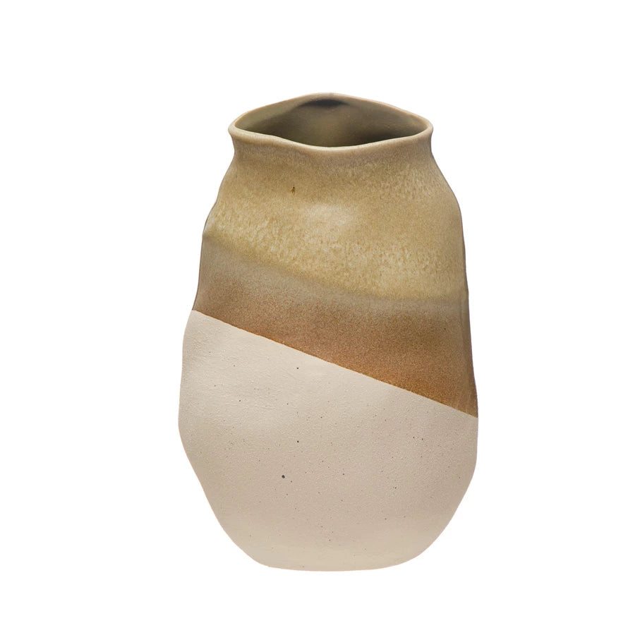Tri-Tone Stoneware Vase