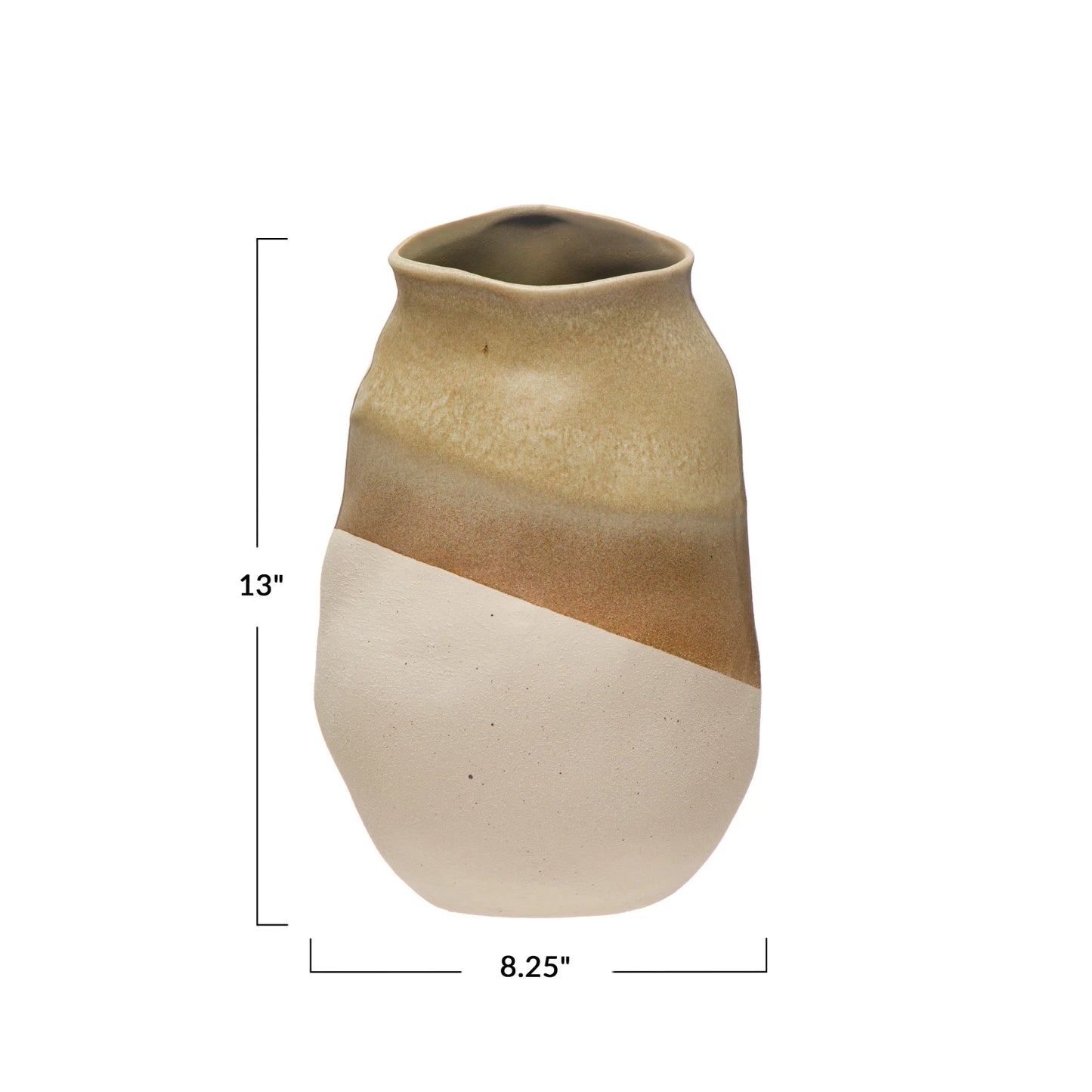 Tri-Tone Stoneware Vase