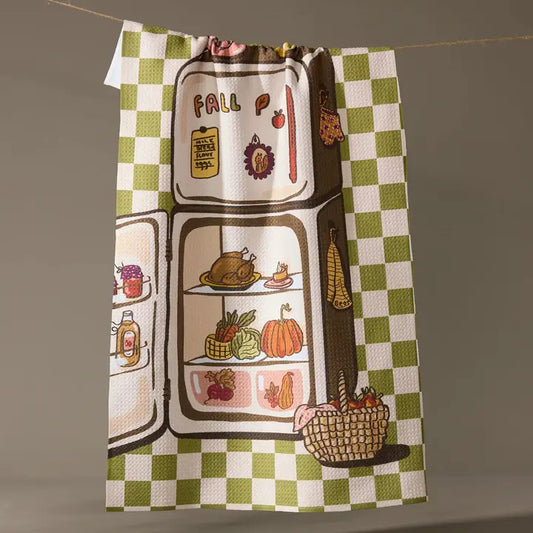 Geometry Is It Fall Yet Tea Towel