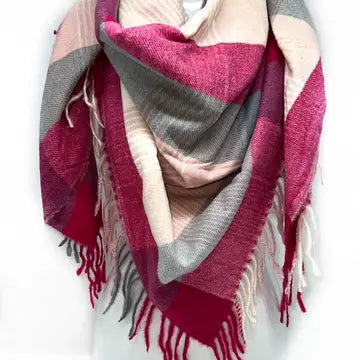 Large Square Scarf with Fringe