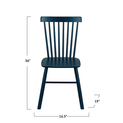 Rubberwood Dining Chair in Blue