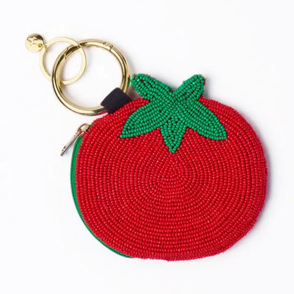 Mary Tomato Beaded Coin Purse