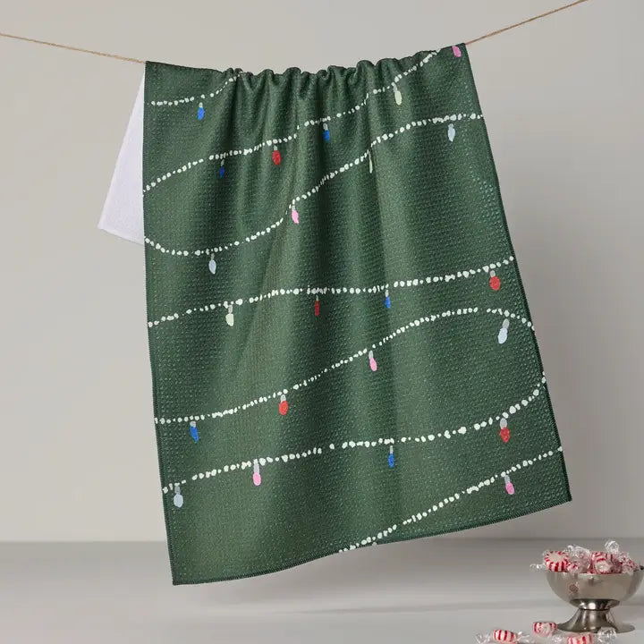 Geometry Garland Glow Tea Towel
