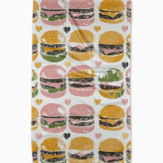Geometry On the Grill Tea Towel