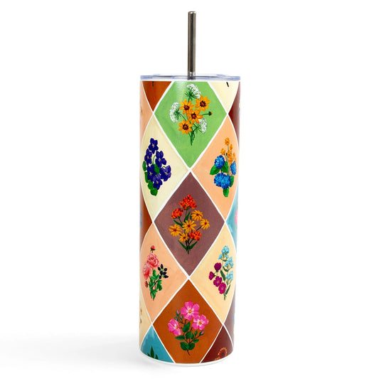 Vintage Blooms Skinny Tumbler