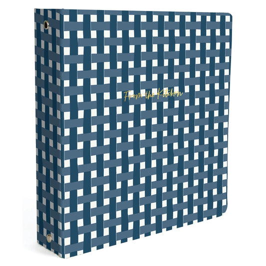 Navy Gingham Recipe Binder