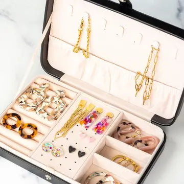 Jewelry Travel Case Box - Black