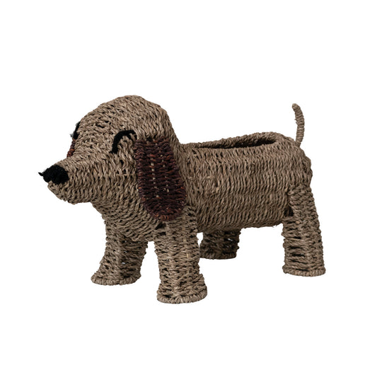 Handwoven Seagrass Dog Basket