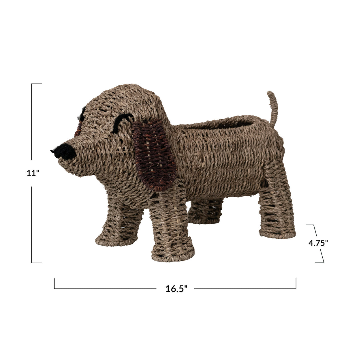 Handwoven Seagrass Dog Basket
