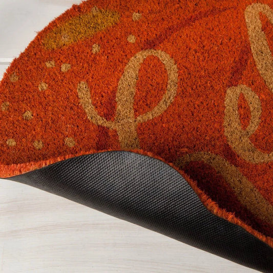 Pumpkin Coir Doormat - Hello Fall