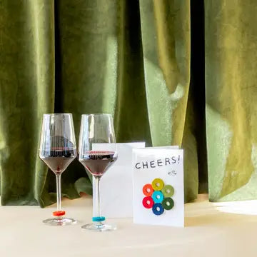 "Cheers" Wine Marker Note Card