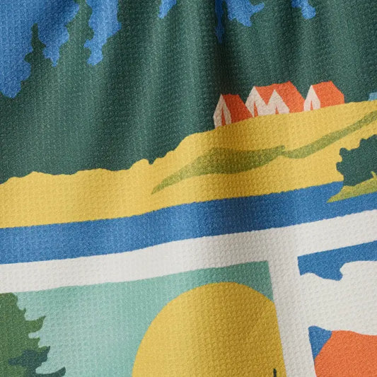 Geometry Happy Hiking Tea Towel