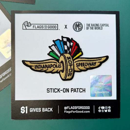 Flags for Good Indianapolis Motor Speedway Logo Stick-On Patch