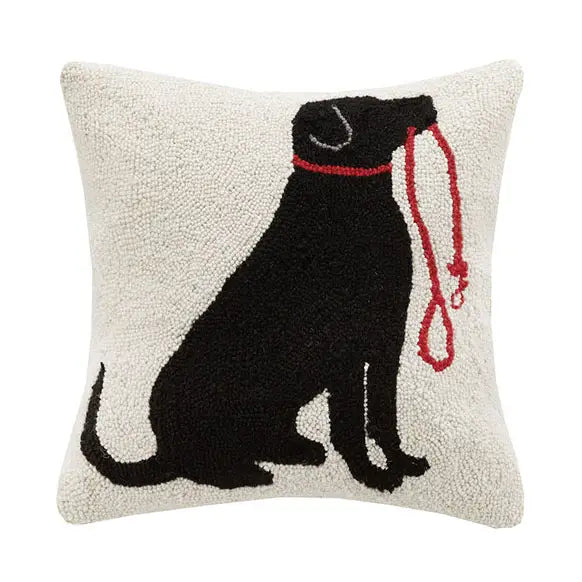 Labrador Dog & Leash Hook Pillow