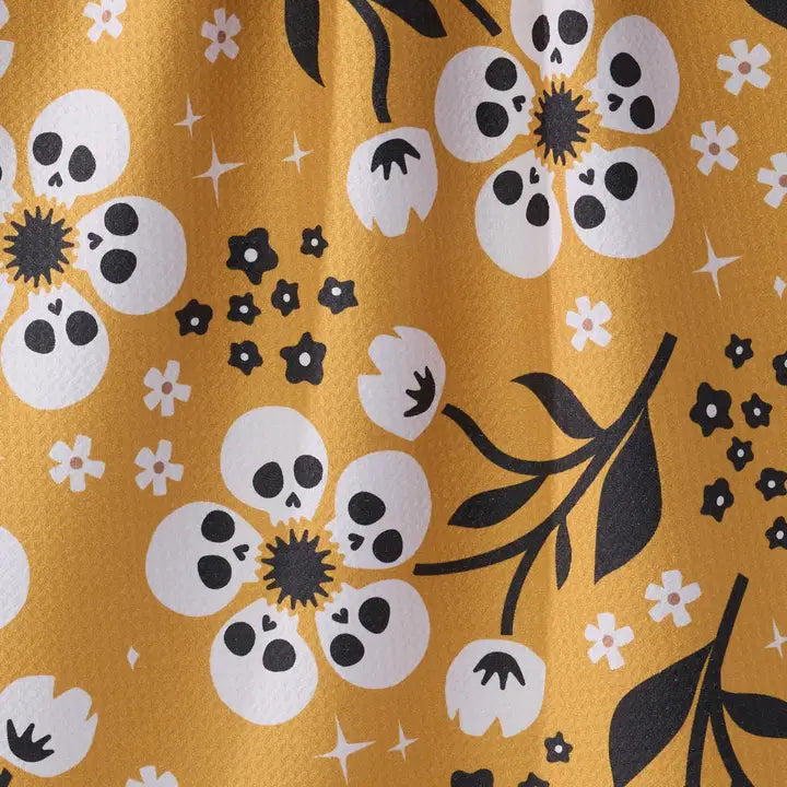Geometry Marrow Bloom Tea Towel  - Orange