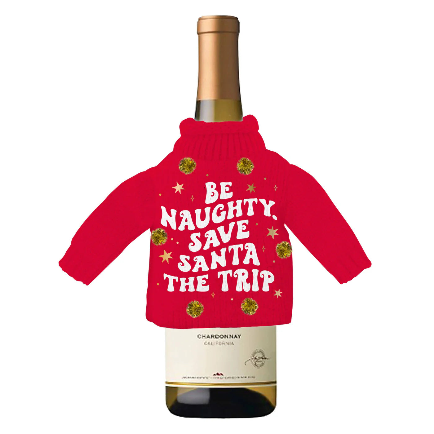 Holiday Wine Bottle Sweater