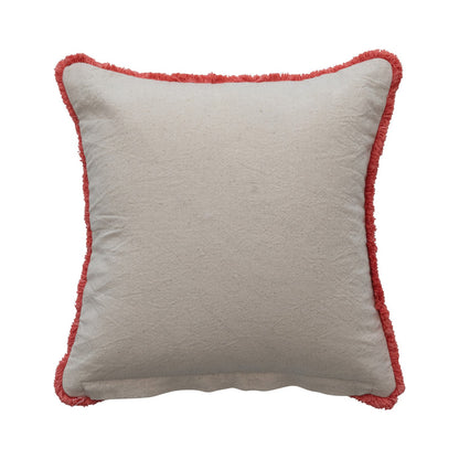 Cotton Slub Floral Pillow