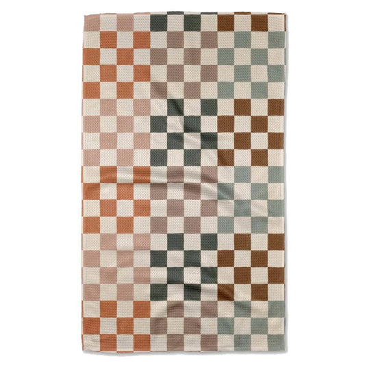 Kitchen Tea Towel - Autumn Checkers