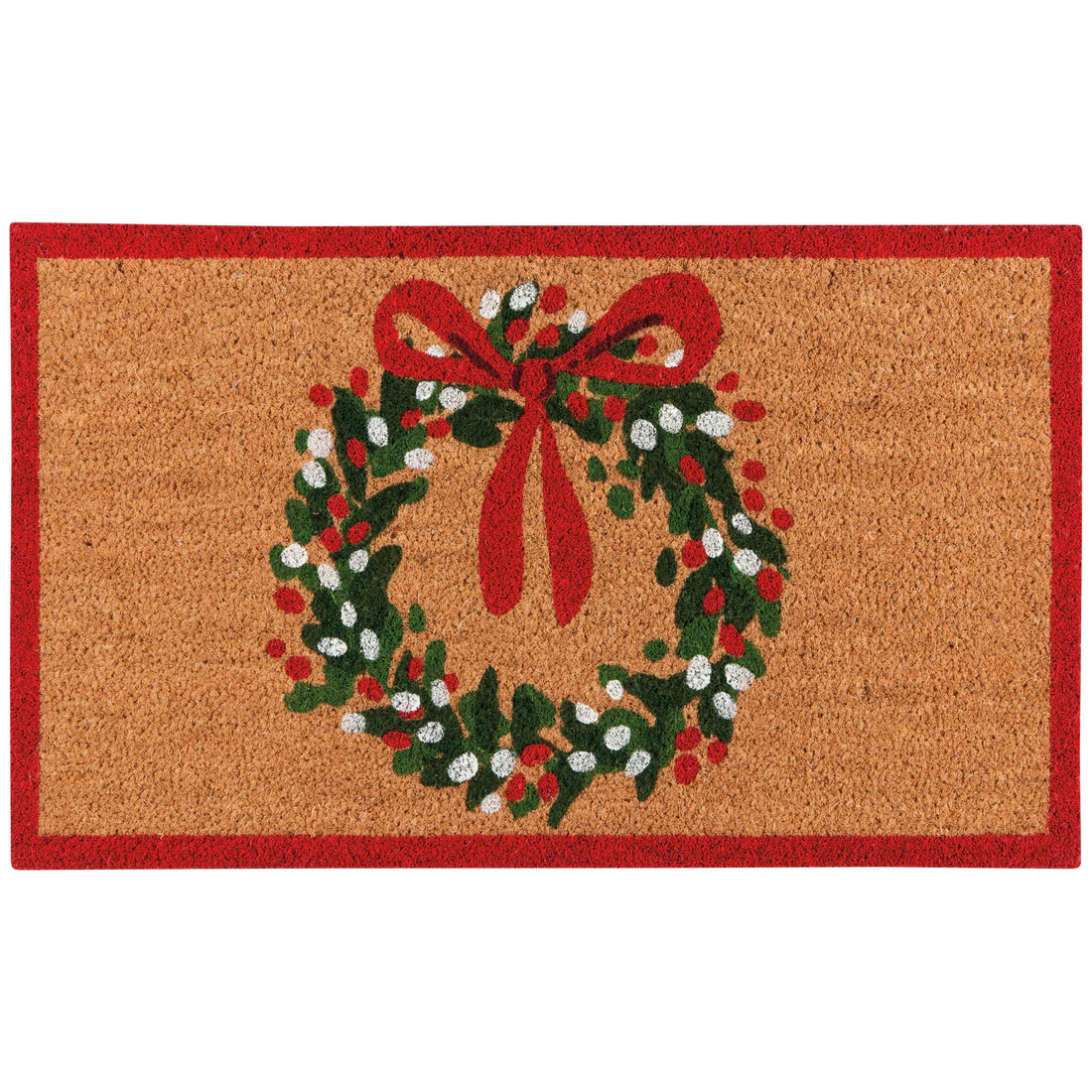 Festive Wreath Coir Doormat