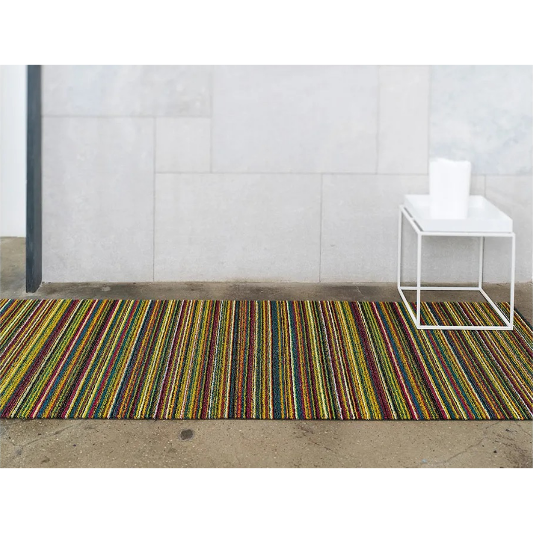 Skinny Stripe Doormat, Bright Multi