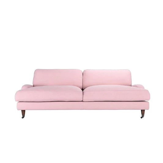 Upholestered cotton pink sofa