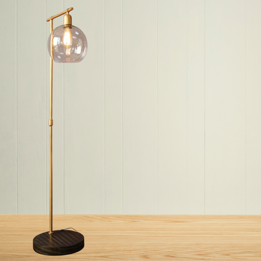 Metal & Wood Floor Lamp