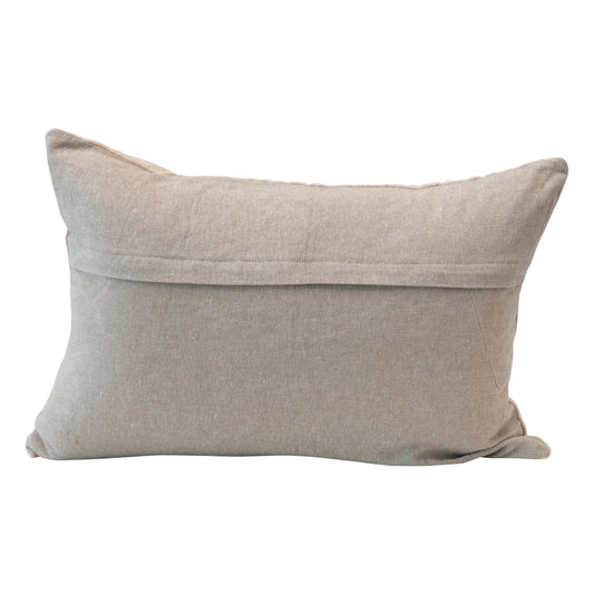 Beautiful Cutwork Cotton Velvet Lumbar Pillow