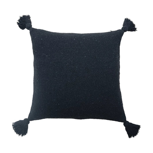 Black Recycled Cotton Pillow